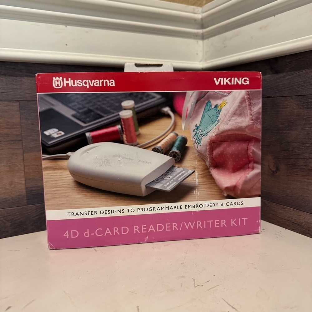 ❌sold❌Husqvarna Viking D CARD READER WRITER Kit Embroidery Software 4 Windows